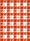 Abstract Red Houndstooth Plaid Pattern Rug
