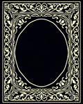 Ornate Floral Scroll Work Frame Design Rug