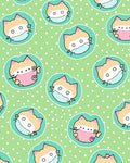 Cute Cat Face Pattern Rug