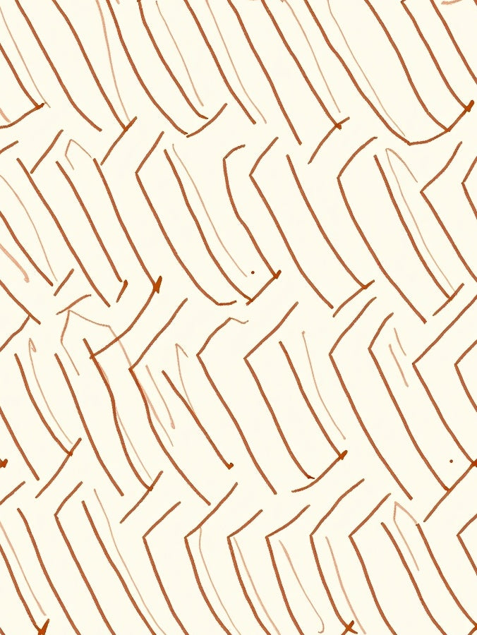 Brown Brushstroke Chevron Rug