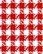 Classic Red Houndstooth Pattern Rug
