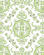 Elegant Green Floral Medallion Pattern Rug