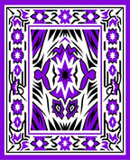 Vibrant Purple Jewel Floral Pattern Rug