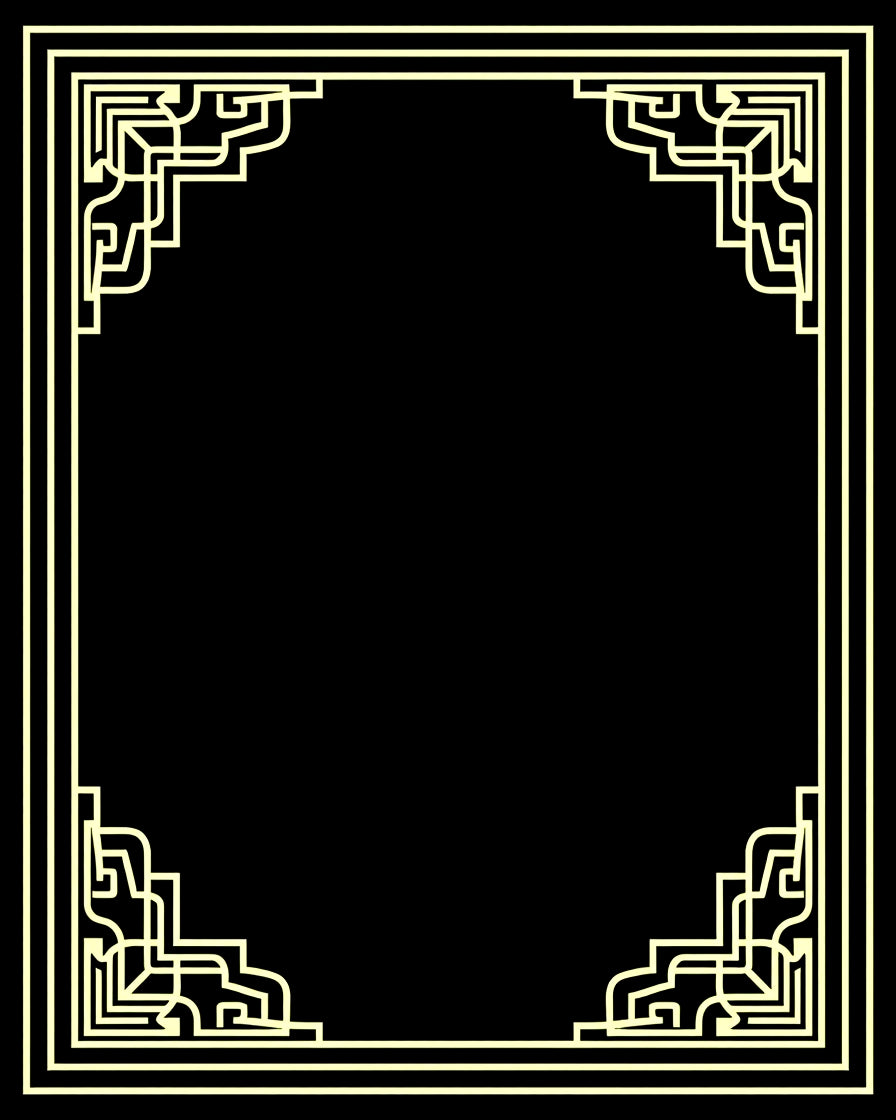 Modern Geometric Accent Frame Rug