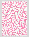 Bold Pink Abstract Loops Rug
