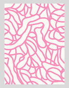 Bold Pink Abstract Loops Rug