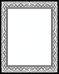 Abstract Gray Geometric Border Rug
