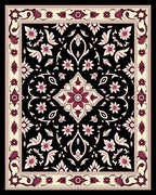 Ornate Floral And Vine Pattern Rug