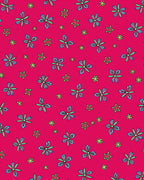 Playful Flower Star Pattern Rug