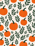 Pumpkin And Leaf Pattern Rug