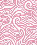 Soft Pink Swirling Abstract Curves Rug