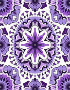 Purple Floral Mandala Pattern Rug