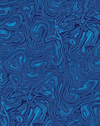 Navy Sky Blue Swirl Pattern Rug