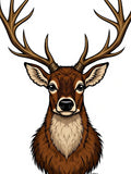 Artistic Deer Stag Antlers Pattern Rug