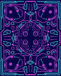 Futuristic Circuit Abstract Design Rug