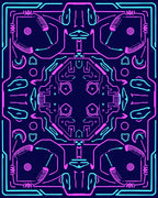 Futuristic Circuit Abstract Design Rug