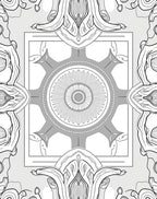 Intricate Grey Floral Medallion Pattern Rug