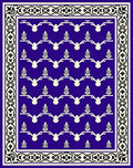 Traditional Symmetry Floral Pattern Rug