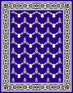 Traditional Symmetry Floral Pattern Rug