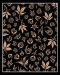 Botanical Sketchy Outline Warm Tones Rug