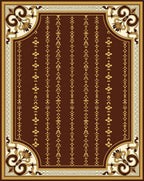 Regal Floral Stripe Border Design Rug