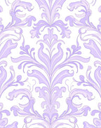 Ornate Lavender Swirl Pattern Rug