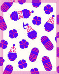 Bold Purple Pink Abstract Pattern Rug