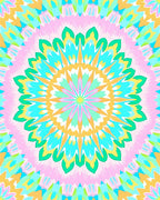 Vibrant Geometric Mandala Pattern Rug