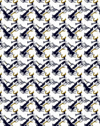 Angular Abstract Pattern With Gold Accents Rug