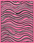 Modern Pink Zebra Stripe Design Rug