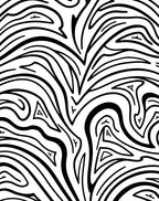 Bold Black White Zebra Style Pattern Rug