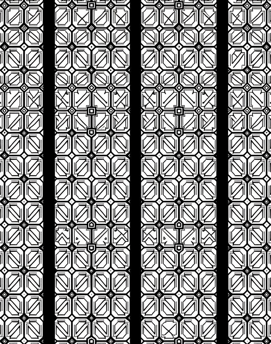 Geometric Pattern With Vertical Stripes Rug