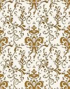 Classic Scrolling Floral Damask Pattern Rug