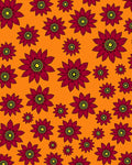 Vibrant Floral Pattern With Yellow Center Rug