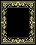Ornate Floral Border Design Rug