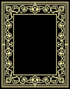 Ornate Floral Border Design Rug