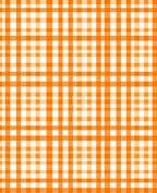 Bright Orange White Gingham Pattern Rug