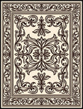 Classic Scroll Floral Medallion Design Rug