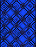 Bold Blue Geometric Diamond Design Rug