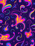 Groovy Swirling Starburst Pattern Rug