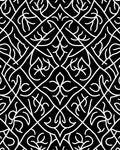 Intricate White Tribal Diamond Pattern Rug