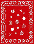 Festive Ornaments Snowflakes Pattern Rug