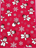 Festive Snowman Snowflake Pattern Rug