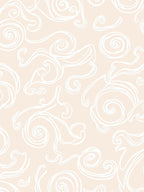 Cream Swirl Hand-Drawn Abstract Rug