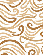 Abstract Curved Lines Pattern Rug
