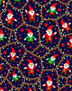 Festive Gnome Christmas Lights Stars Rug