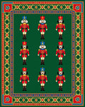 Nutcracker Soldier Pattern Border Rug