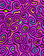 Vibrant Swirls 2 Tone Geometric Pattern Rug