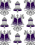 Purple Silver Bell Crest Patterns Rug