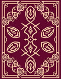 Elegant Burgundy Abstract Pattern Rug